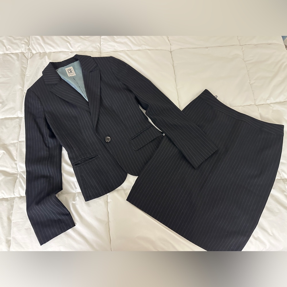 Wool Silk Suit Skirt Set Michel Klein